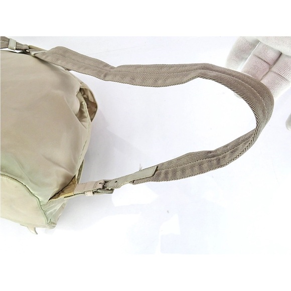 Prada Cream Backpack with Silver Logo main image 7
